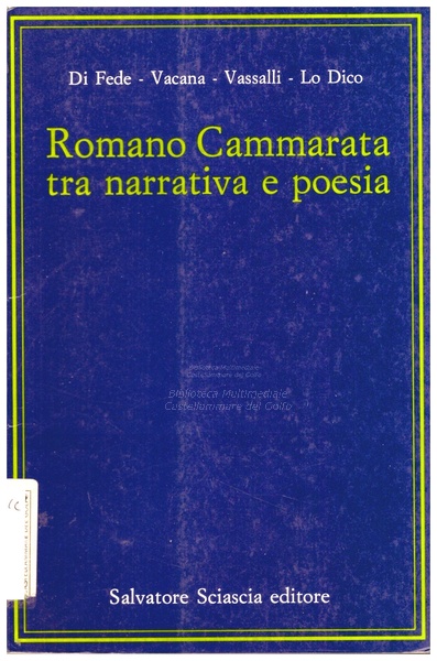 Romano Cammarata tra narrativa e poesia
